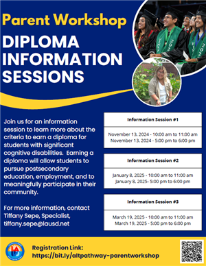 Diploma Information Sessions // Sesiones Informativas Sobre Diplomas